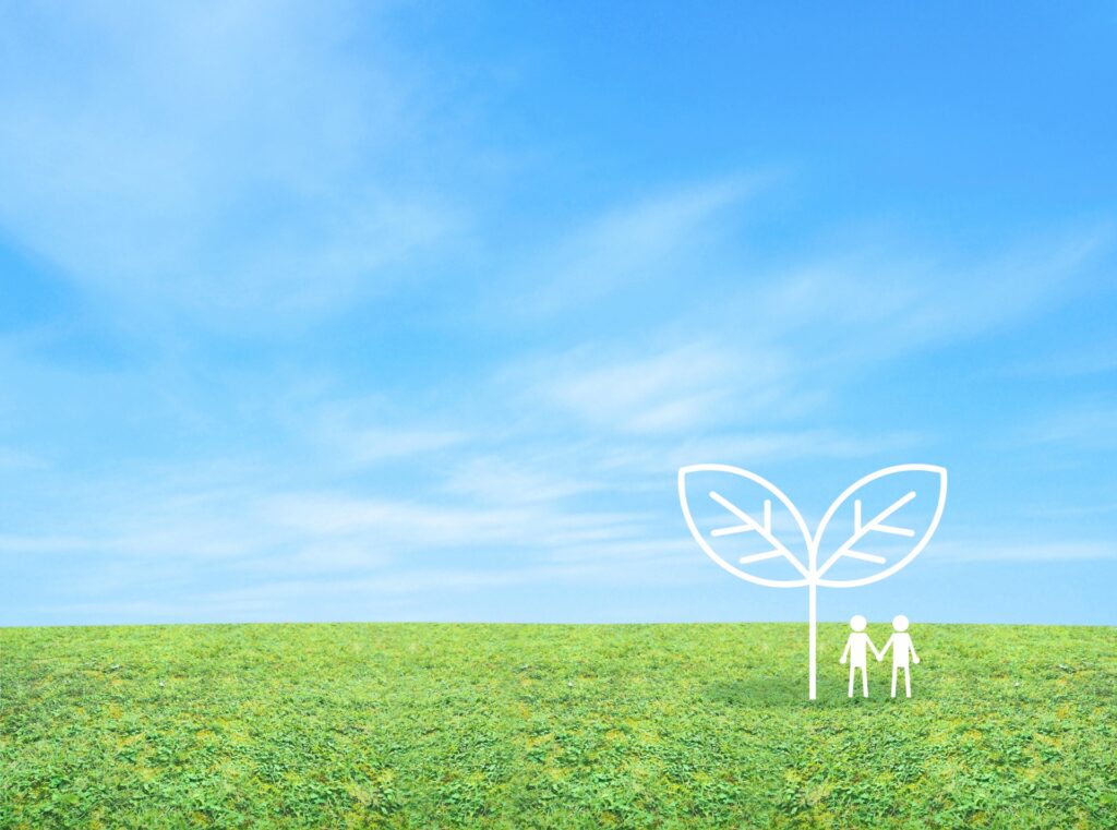 世界遺産を未来へ守るための人と自然の共生のイメージ