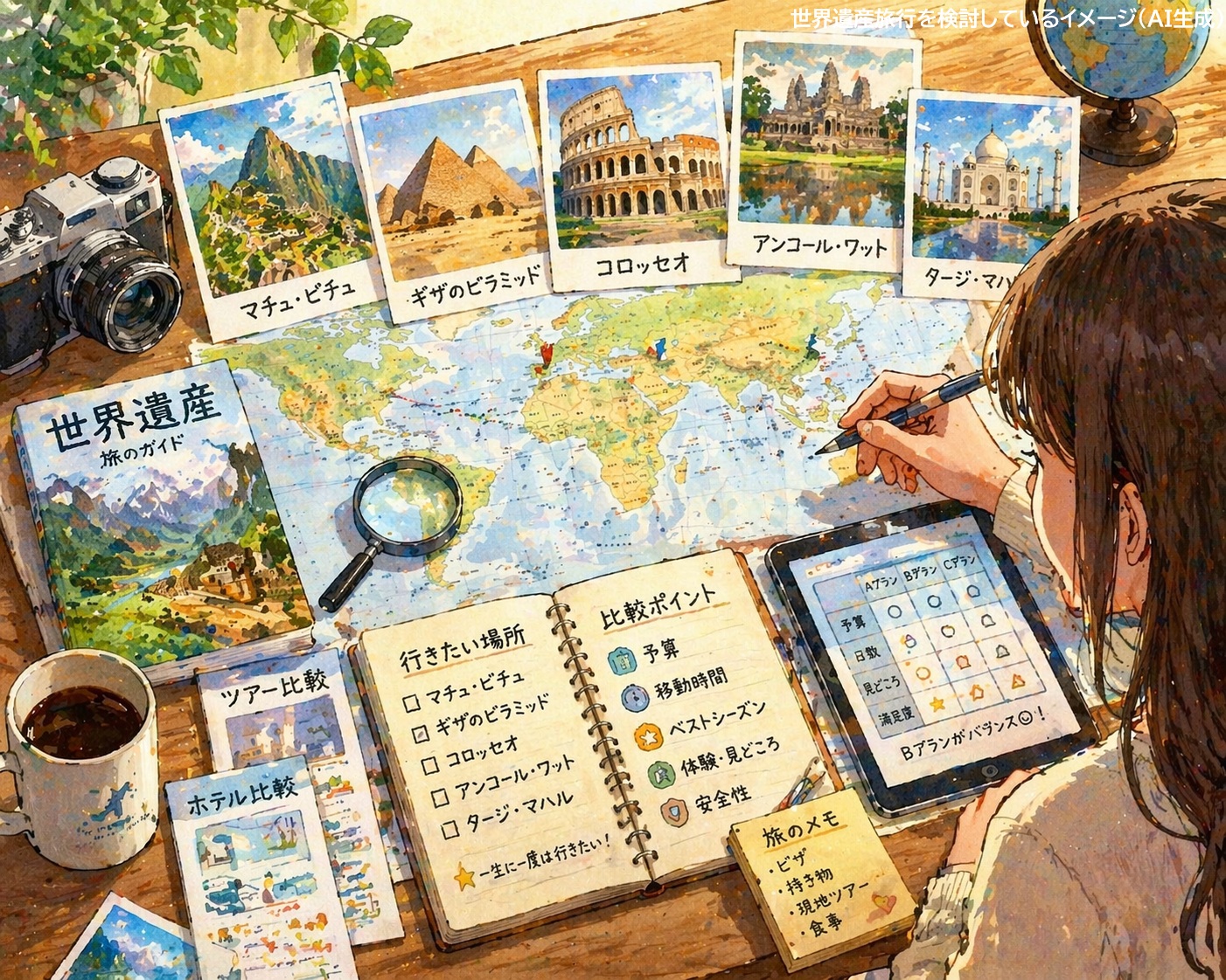 初心者向け世界遺産おすすめランキングを比較しながら選ぶ旅行計画のイメージ