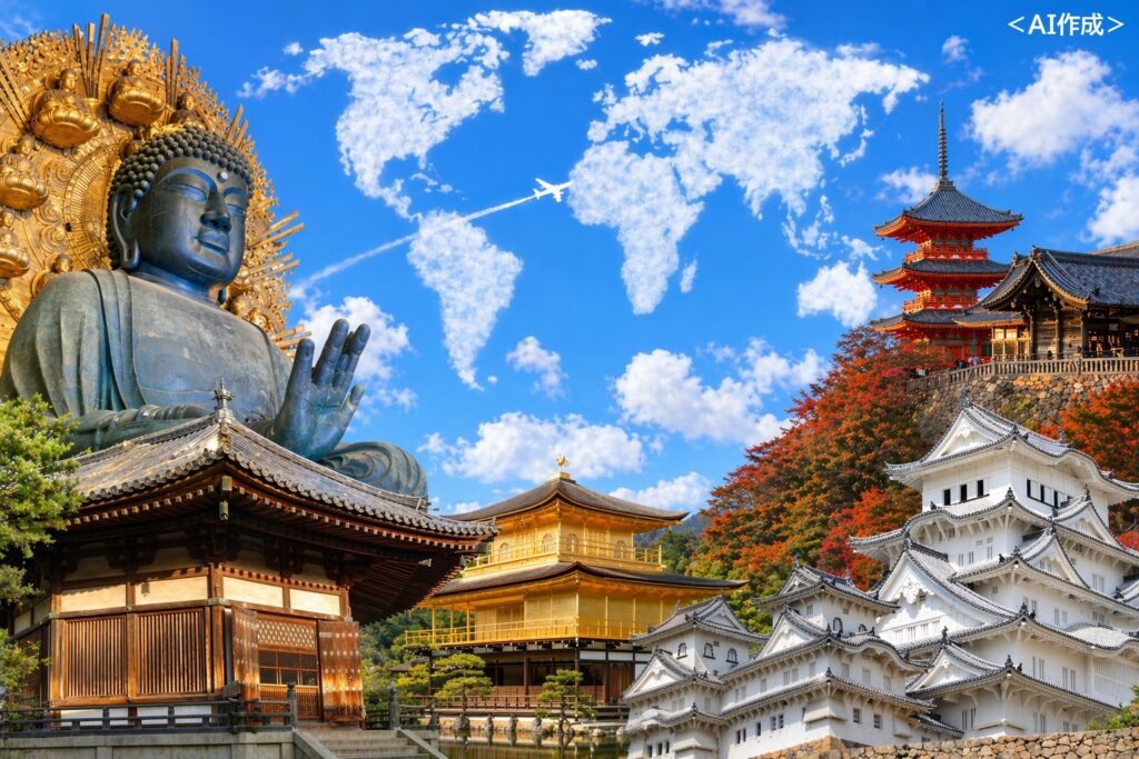 日本ルートを示すイラスト