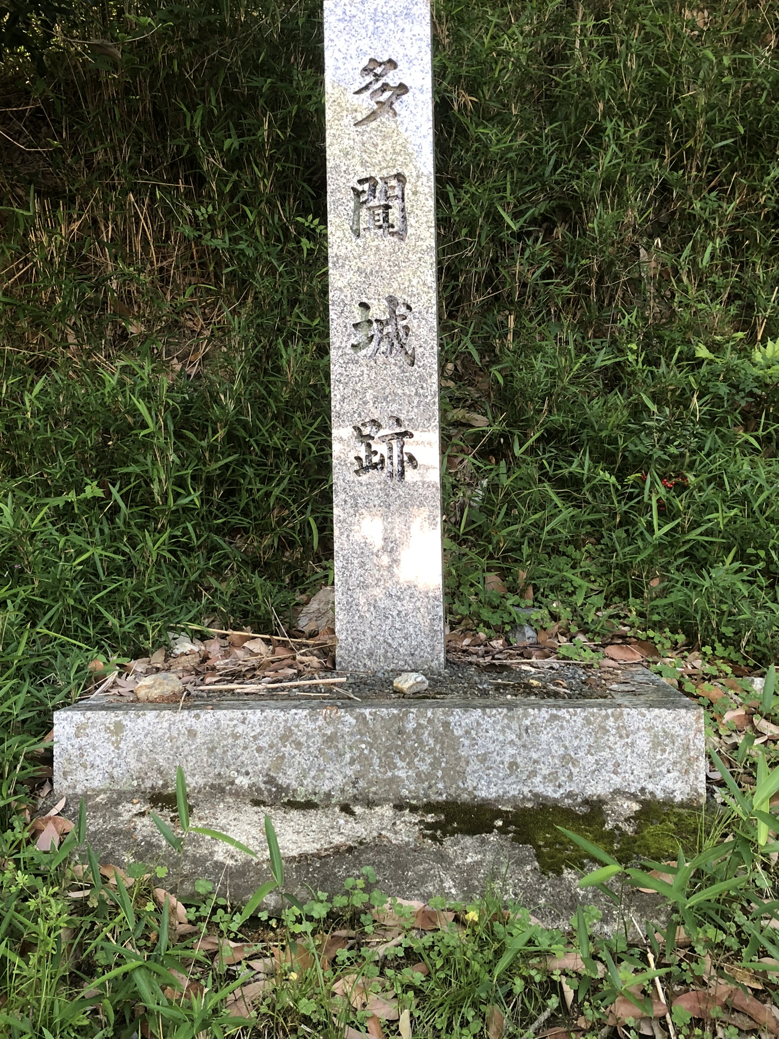若草中学校の校内に建つ石碑