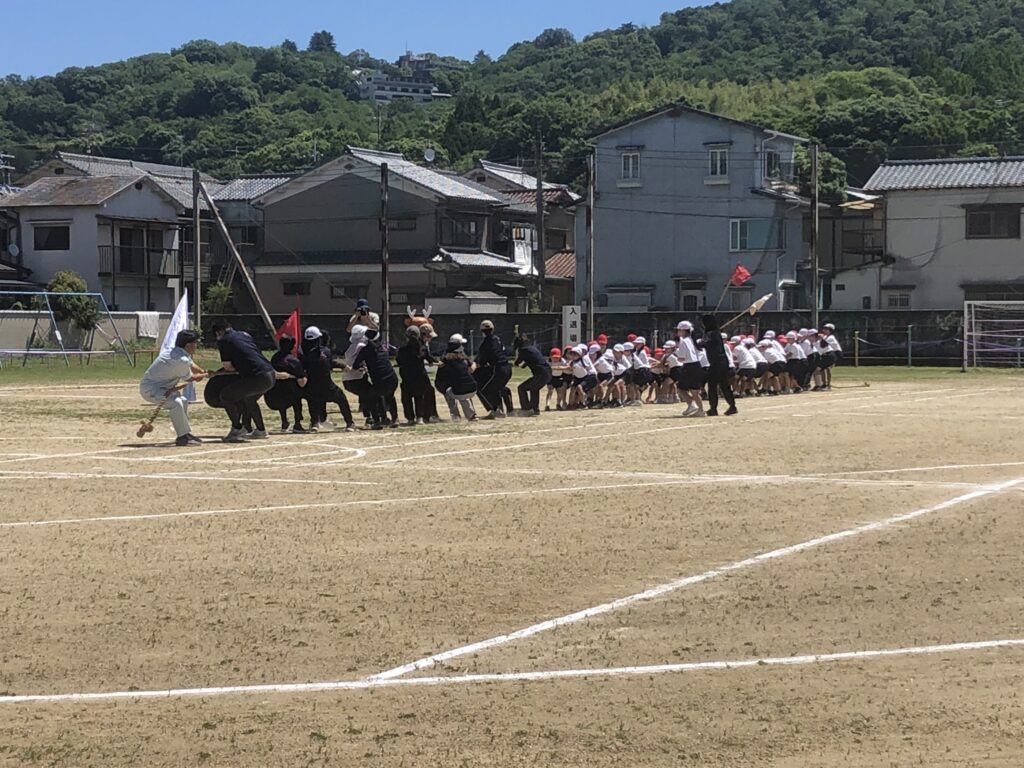 運動会の玉入れの様子